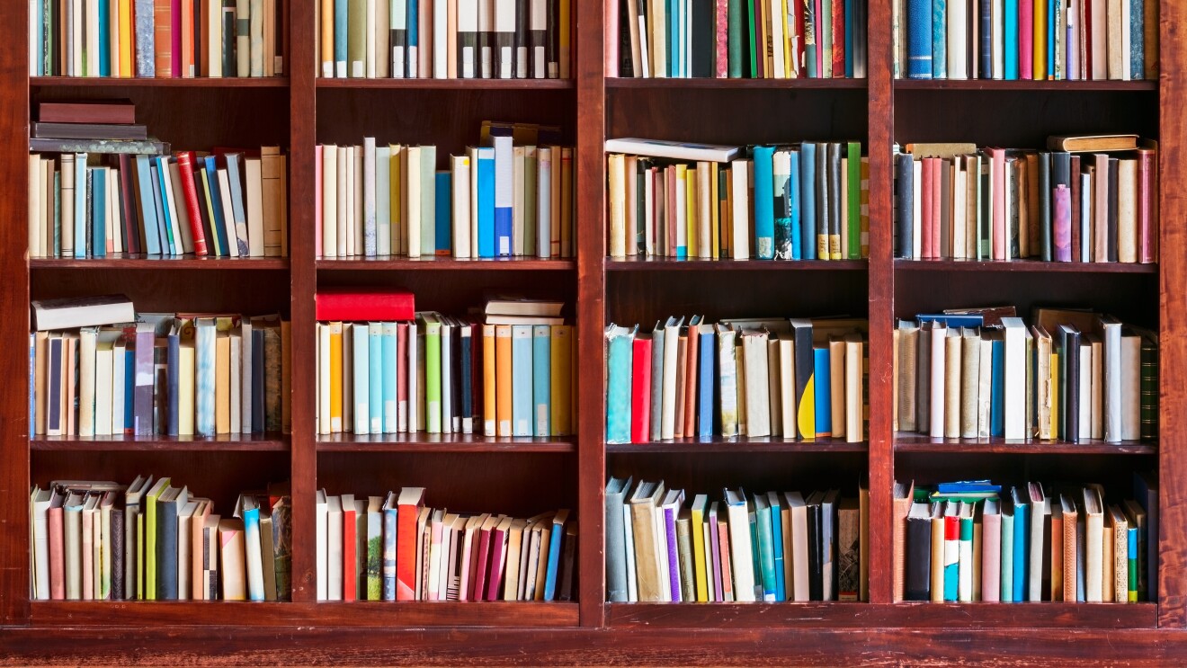 Books on a shelf