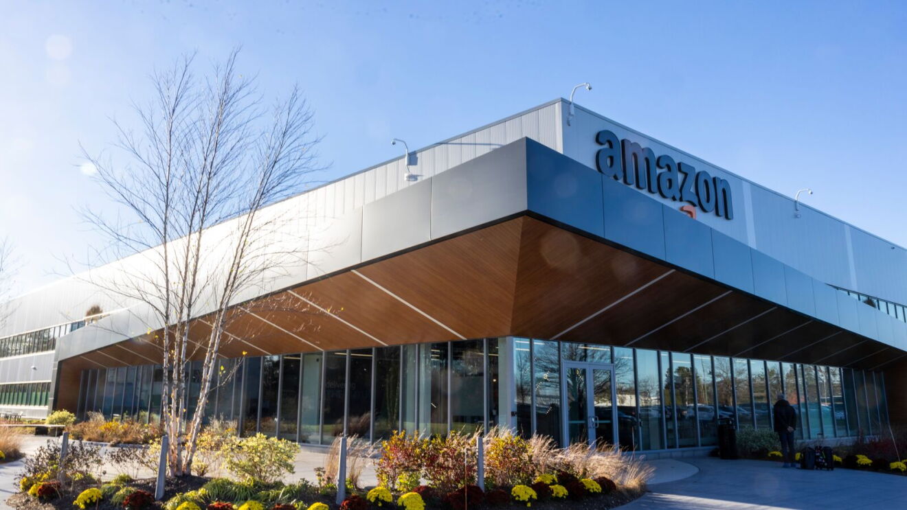 Exterior shot of Amazon's robotics facility in suburban Boston, Massachusetts.