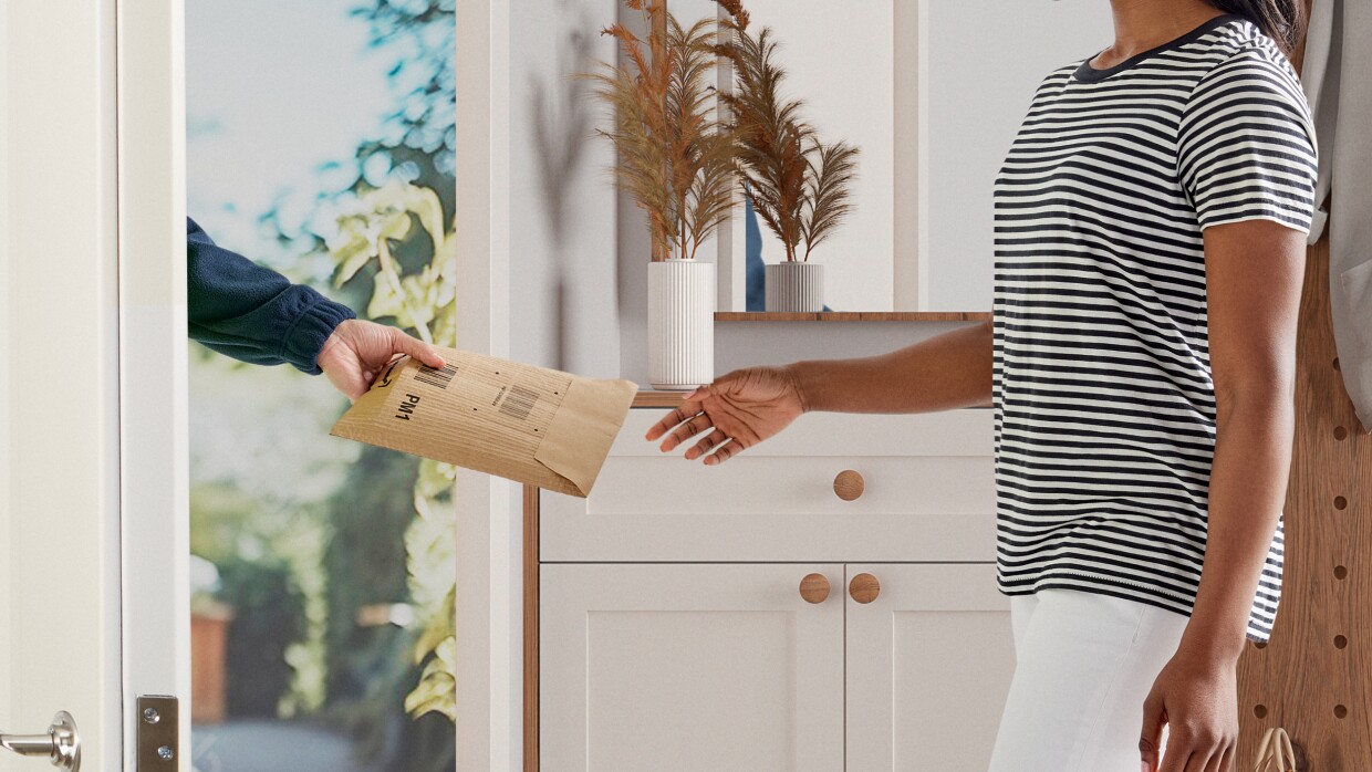 Modern scandinavian lobby, minimalist white hall with stucco wal