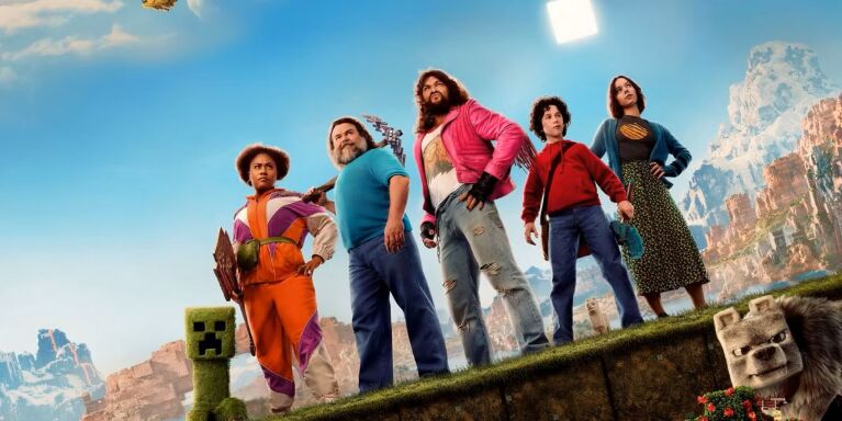 The cast of A Minecraft Movie assemble