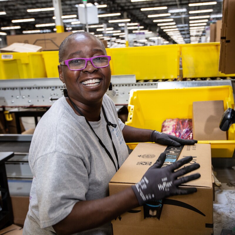 Amazon fulfilment center employee