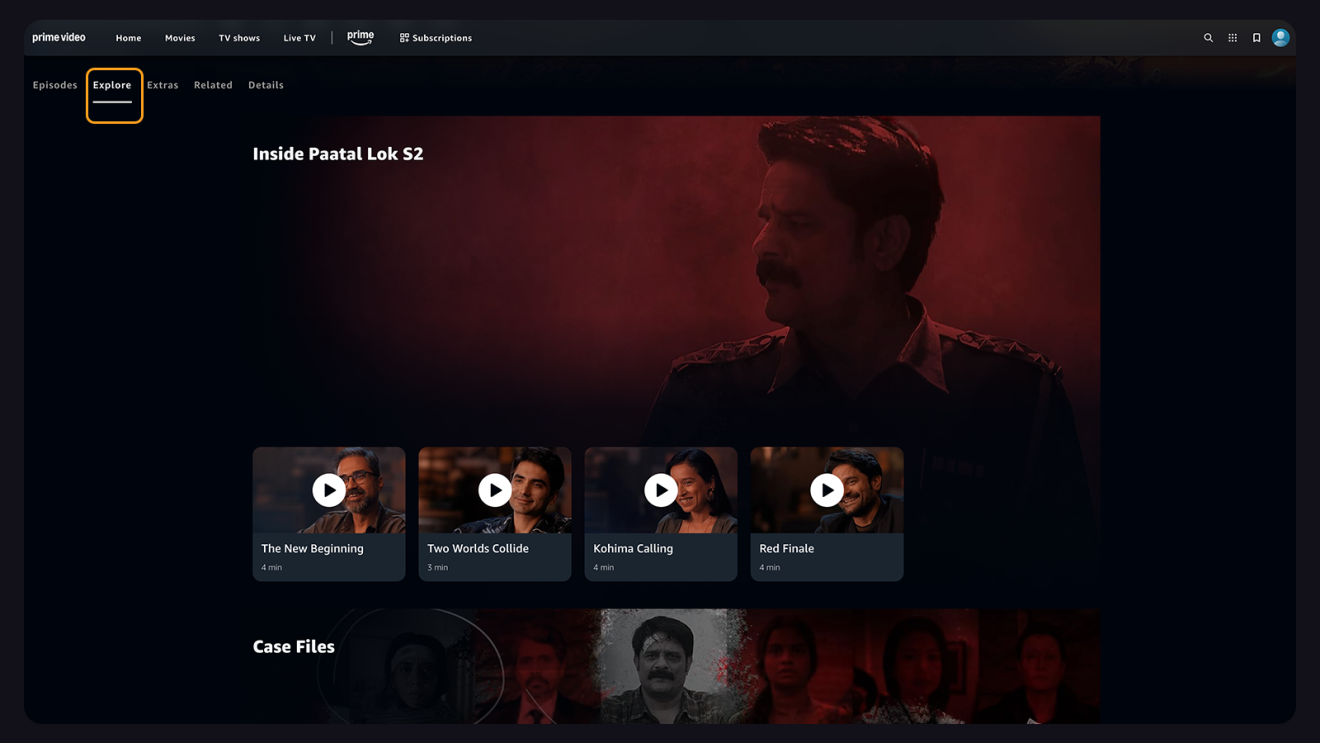 Prime Video bonus content on Explore
