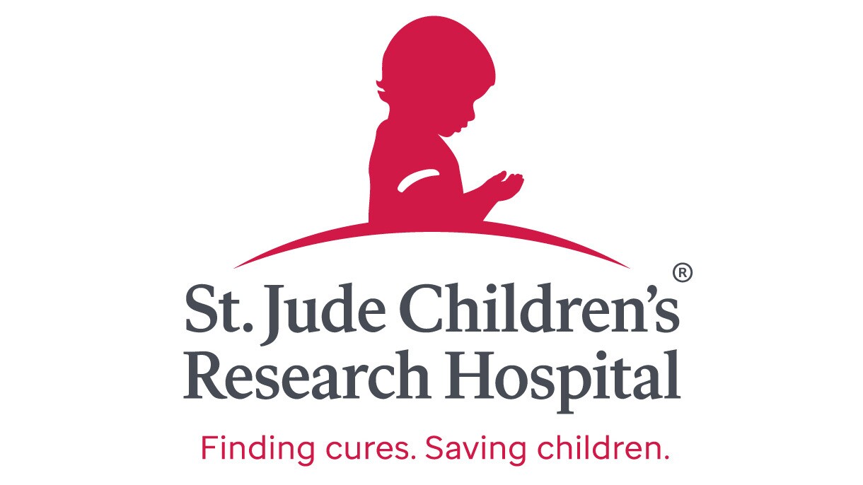 An image of the logo for St. Jude Children's Research Hospital. The hospital's slogan reads "Finding cures. Saving children."
