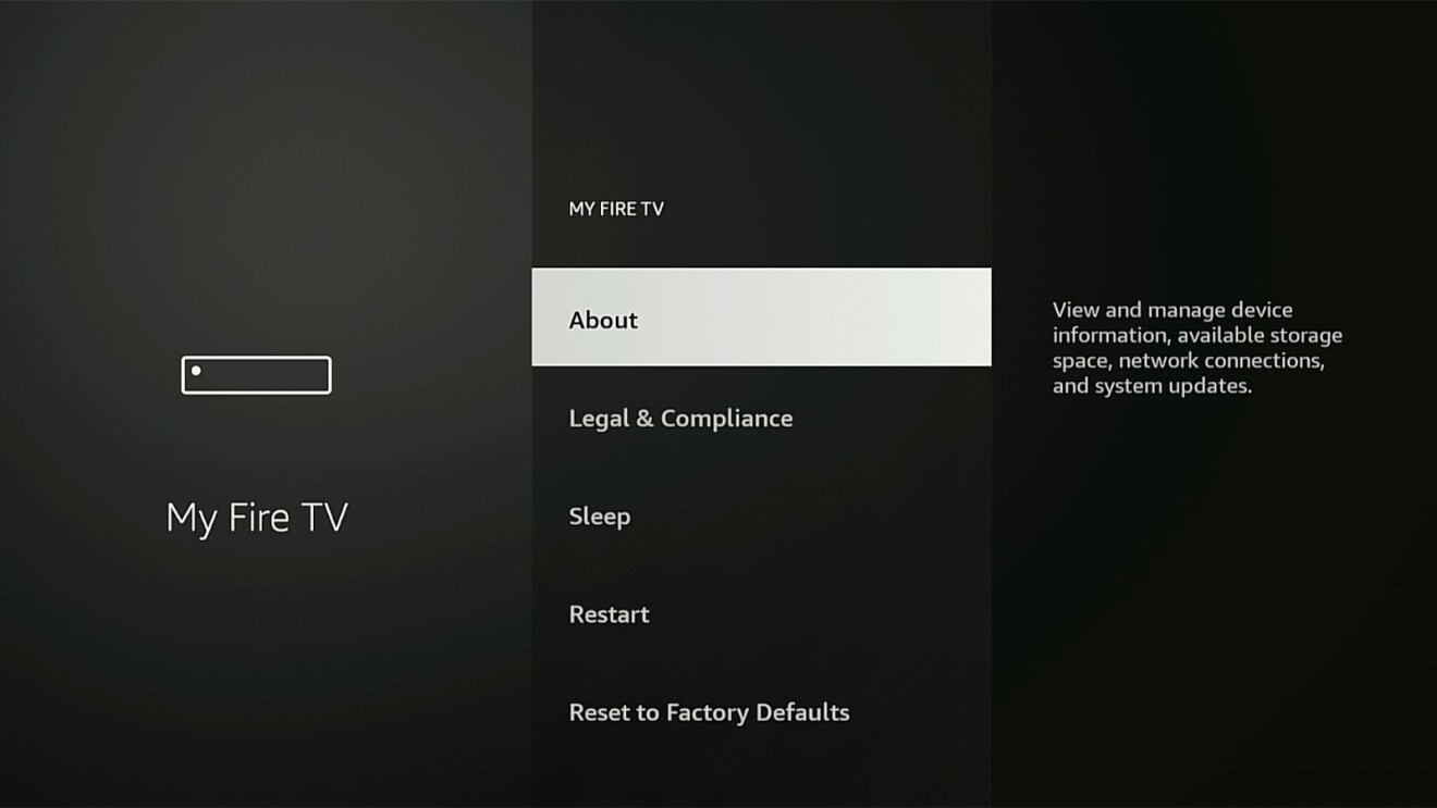 Fire TV interface