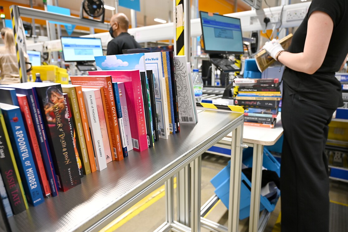 A shelf of just-printed books