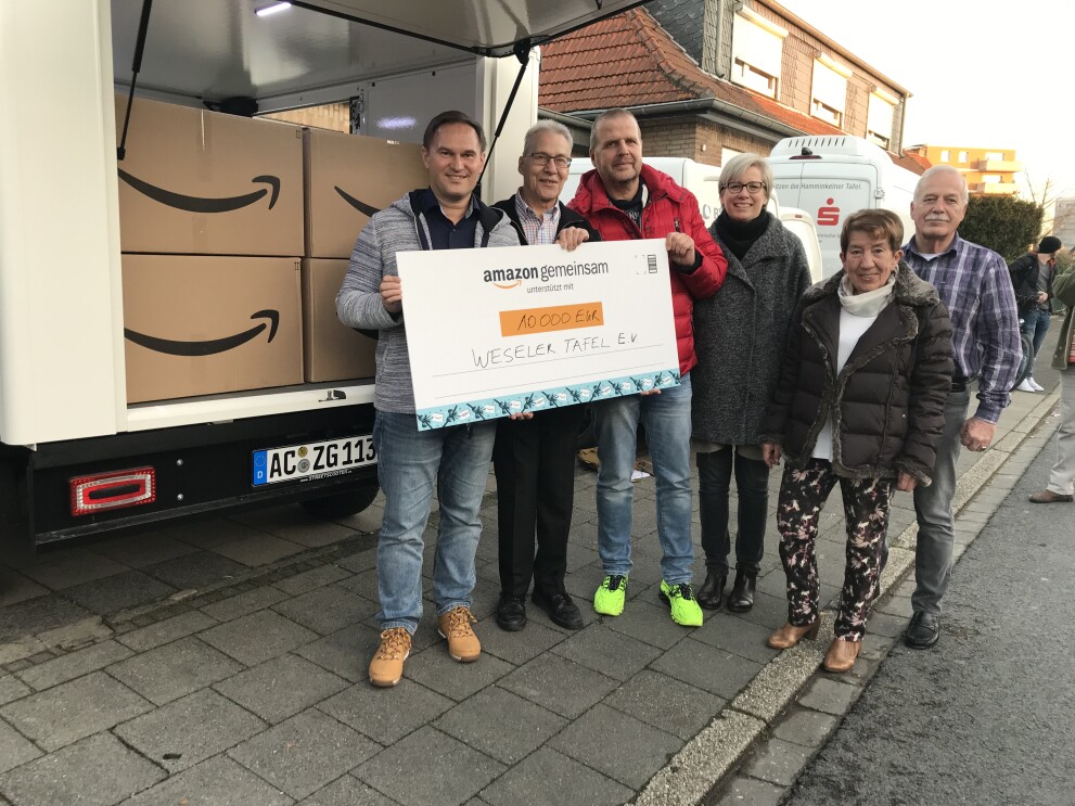 Spendenübergabe an die Weseler Tafel