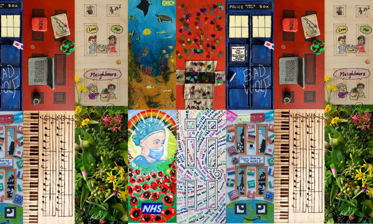 Tiled images of the door desk challenge