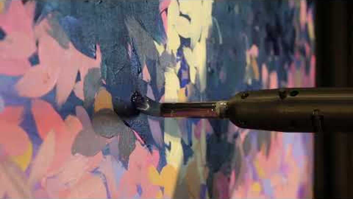 “Transplant” by Claire Silver on canvas – an Acrylic Robotics x Claire Silver collaboration