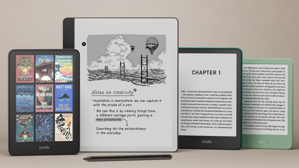 The lineup of the four new additions to the Kindle family