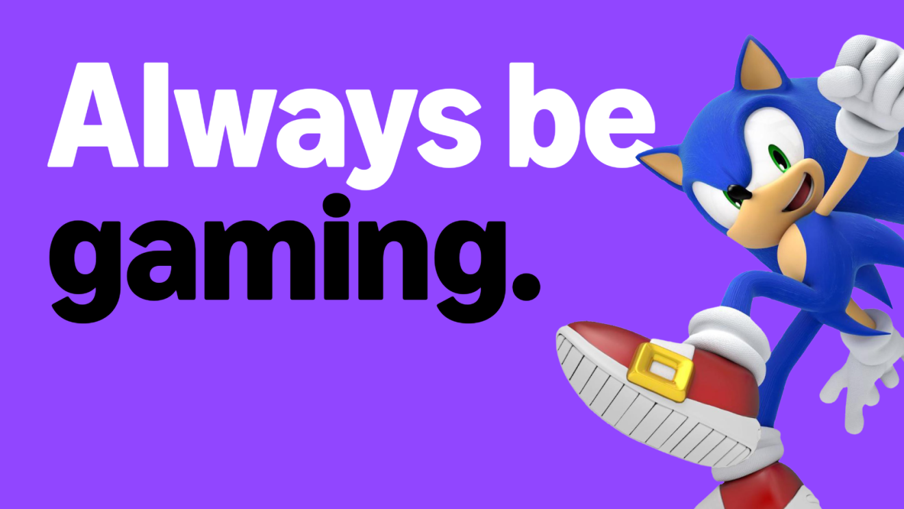 Amazon Luna branding with Sonic the Hedgehog on the right hand side of the screen.