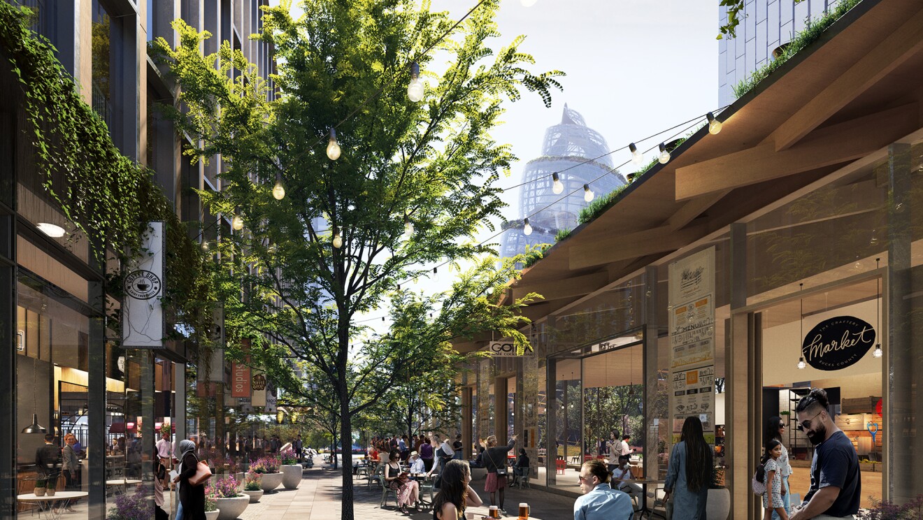 An artist rendering of PenPlace in Arlington, Viriginia