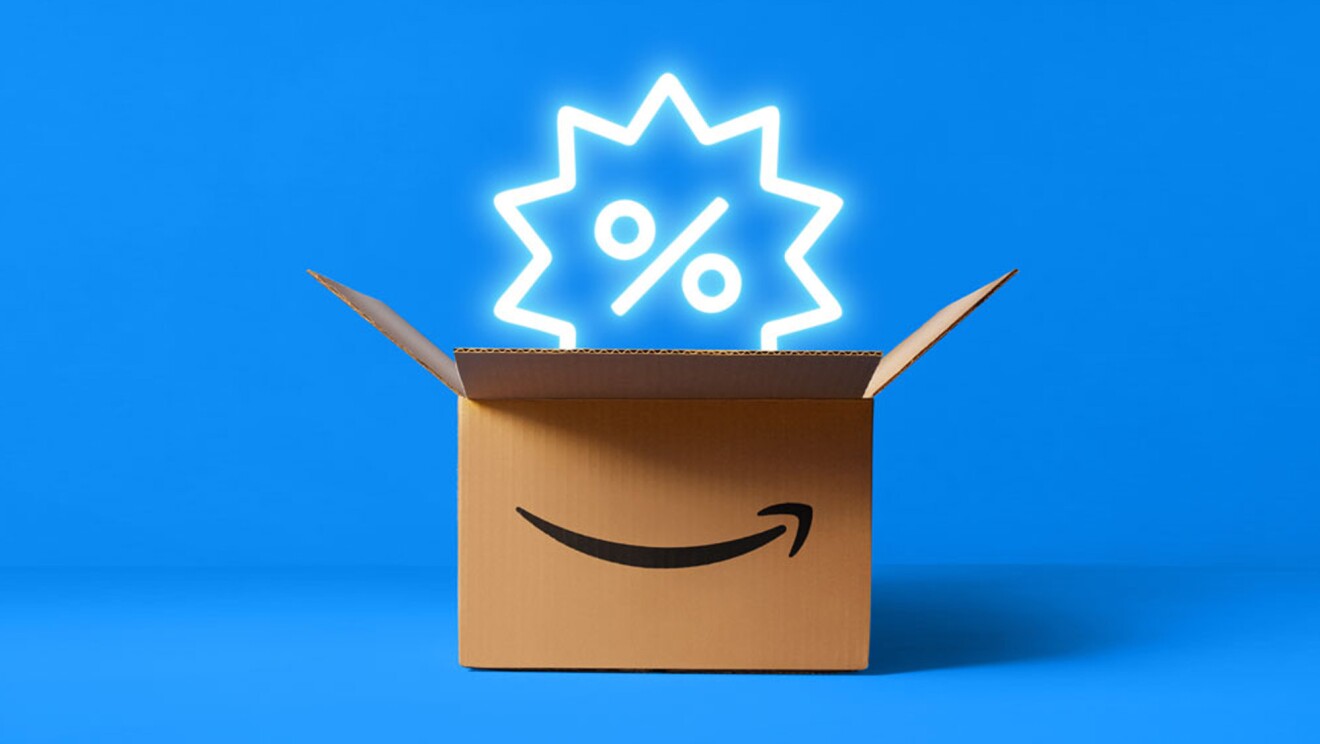 Amazonの段ボールから光る「%」文字が飛び出している