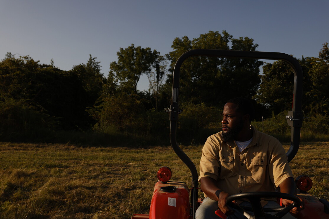 Juwan Page, a man who works at Amazon and also runs his family's multi-generational farm in Mississippi