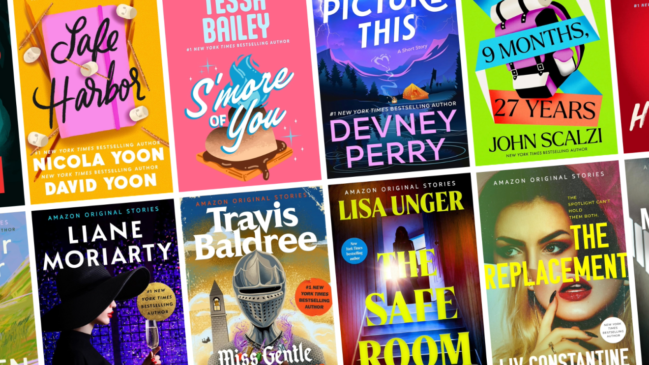 Montage of books that are part of the Prime Reading benefits