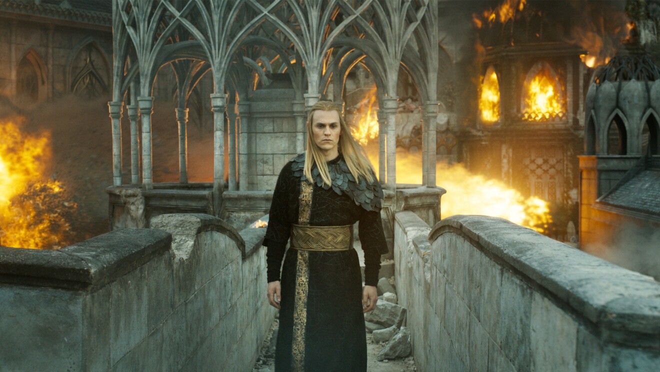 Sauron, played by, Charlie Vickers in The Lord of the Rings: The Rings of Power on Prime Video