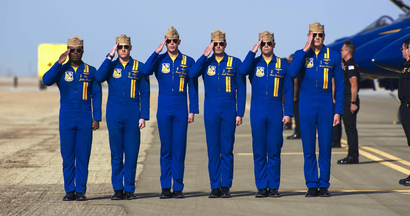 A photo of Blue Angels squadron members