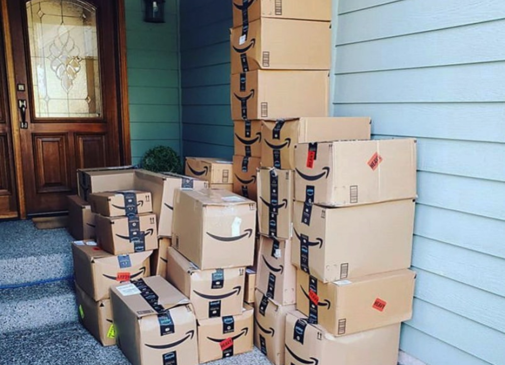 An image of donations Amazon made to on of the charitable organizations selected for its Delivering Smiles program this year.