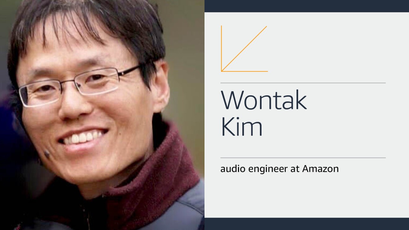 An info card of Wontak Kim, audio engineer at Amazon.
