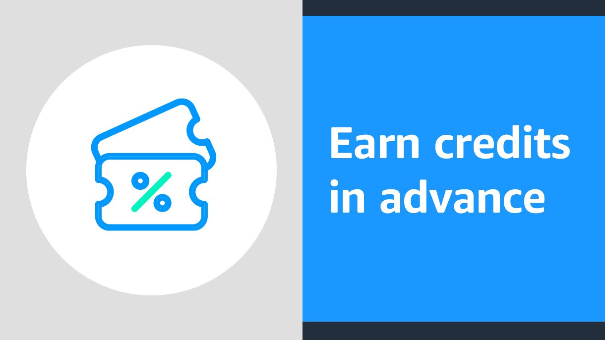 一张有插图的门票图片,上面写着“提前获得积分”。