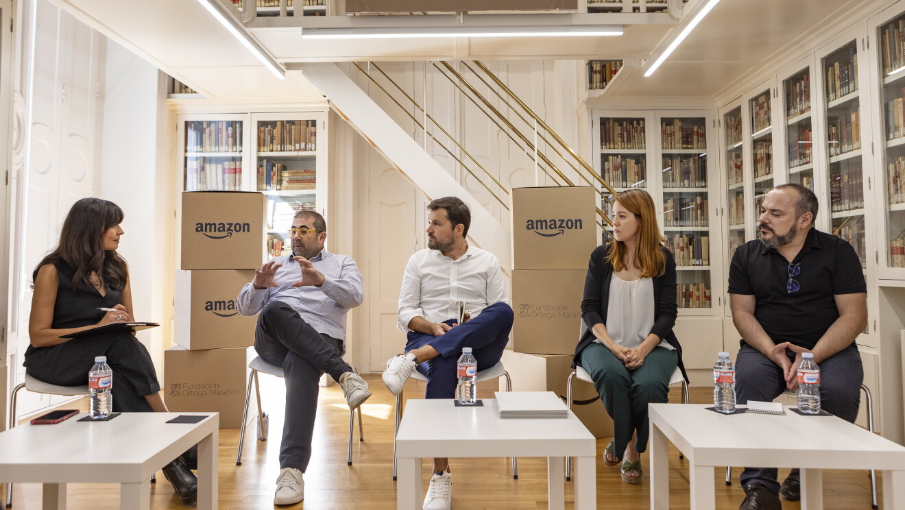 Acto presentación en la biblioteca de la Fundación Ortega-Marañón.