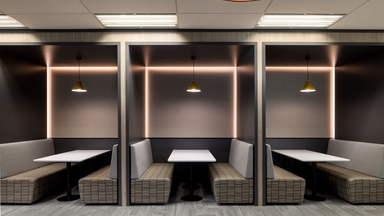 A row of booths at SIN16