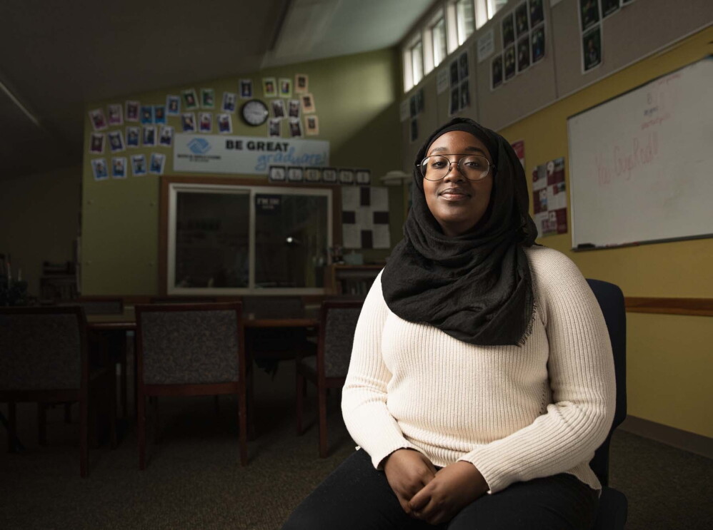 High school students practice mindful meditation while using the new Alexa skill, "Keep Calm"