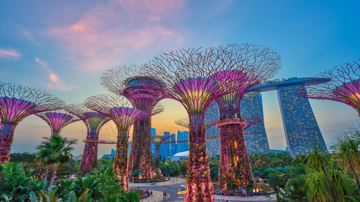 An image of Singapore's Gardens by the Bay Supertrees