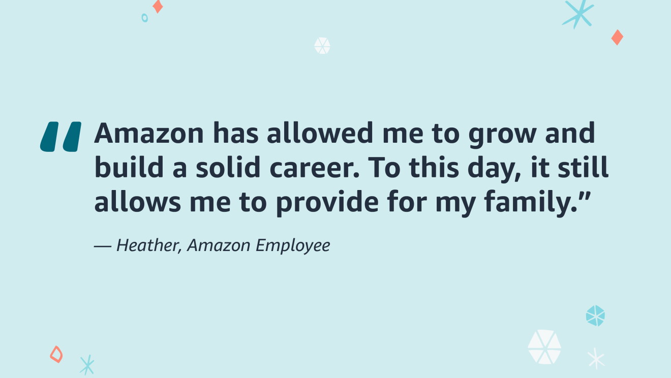 An image of a quote from an Amazon employee.