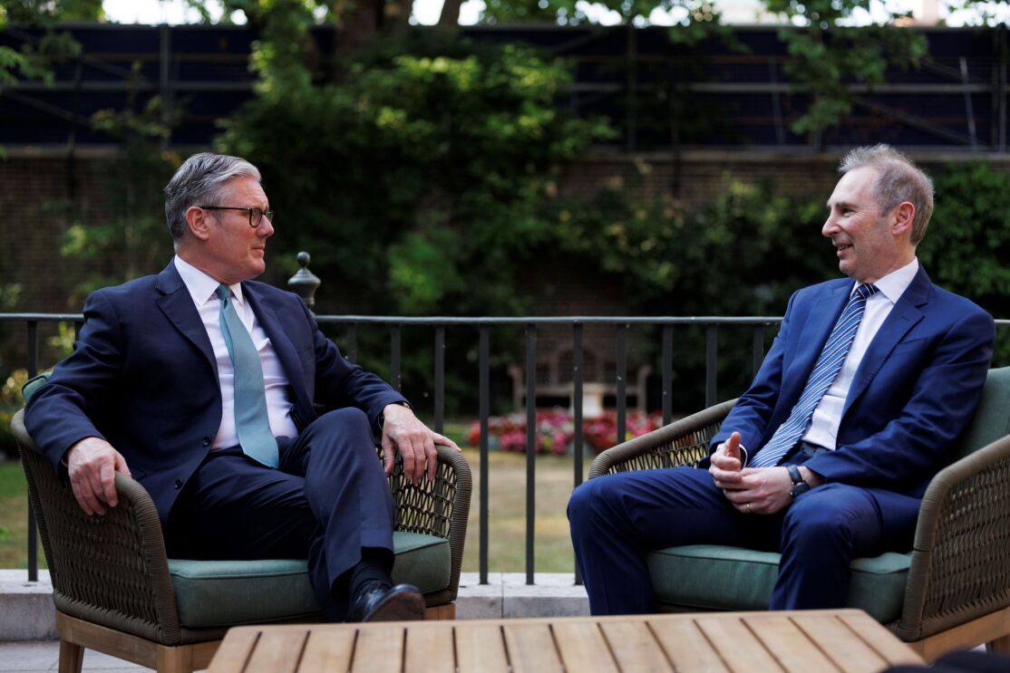 UK Prime Minister Keir Starmer meets Amazon CEO Andy Jassy