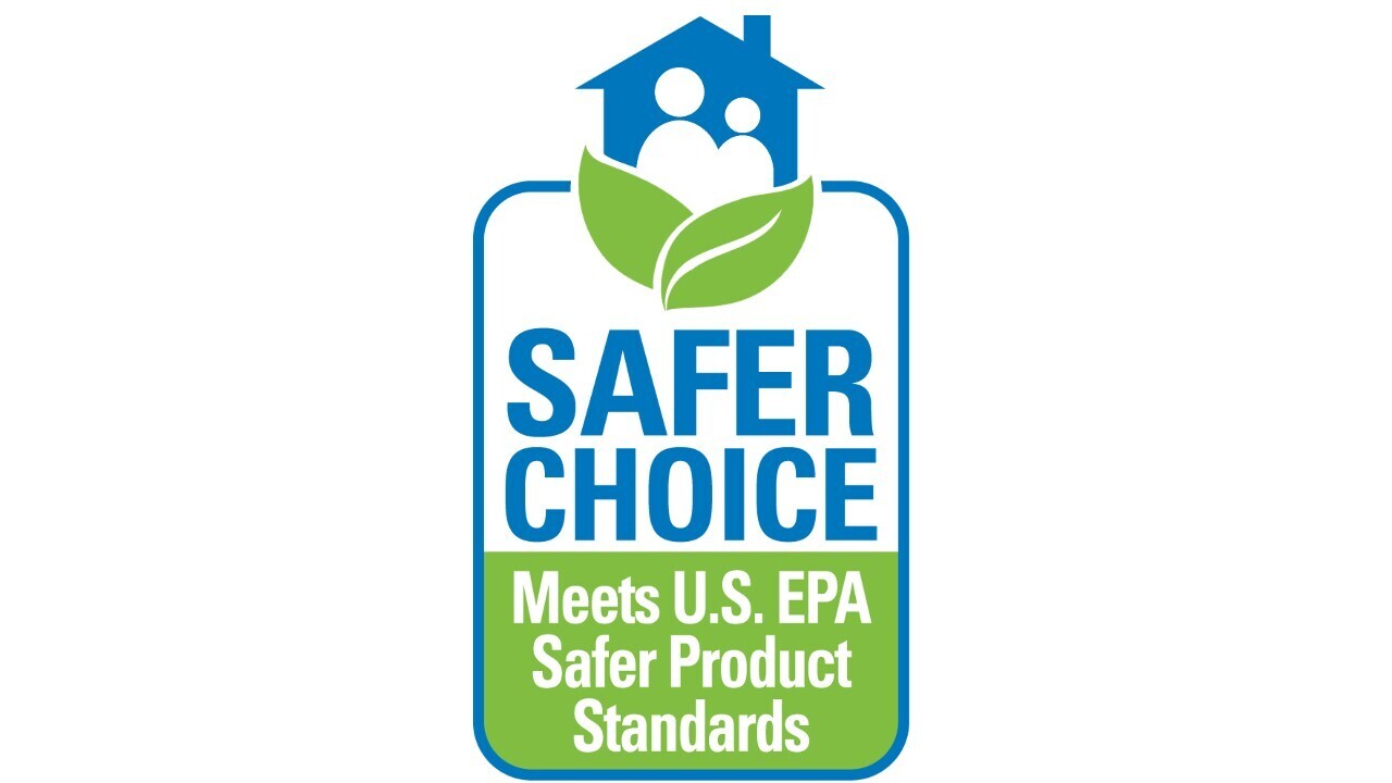 Safer Choice label that reads: Safer Choice meets U.S. EPA Safer Product Standards.