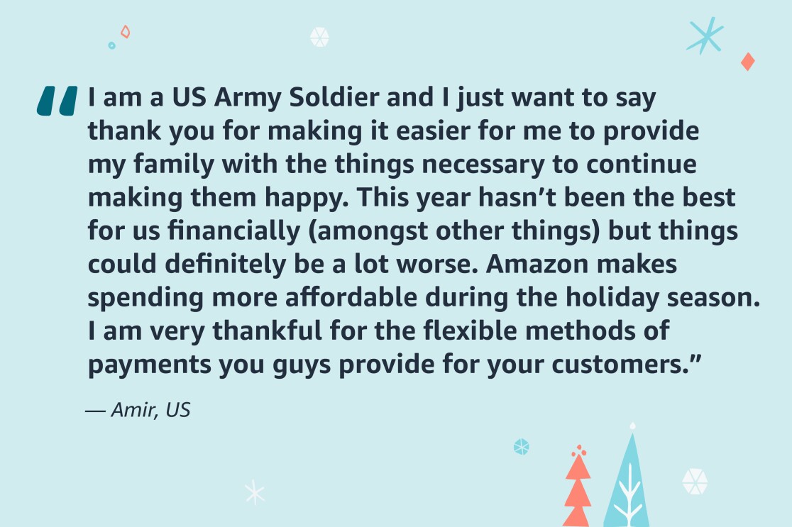 An image showing a quote from an Amazon customer.