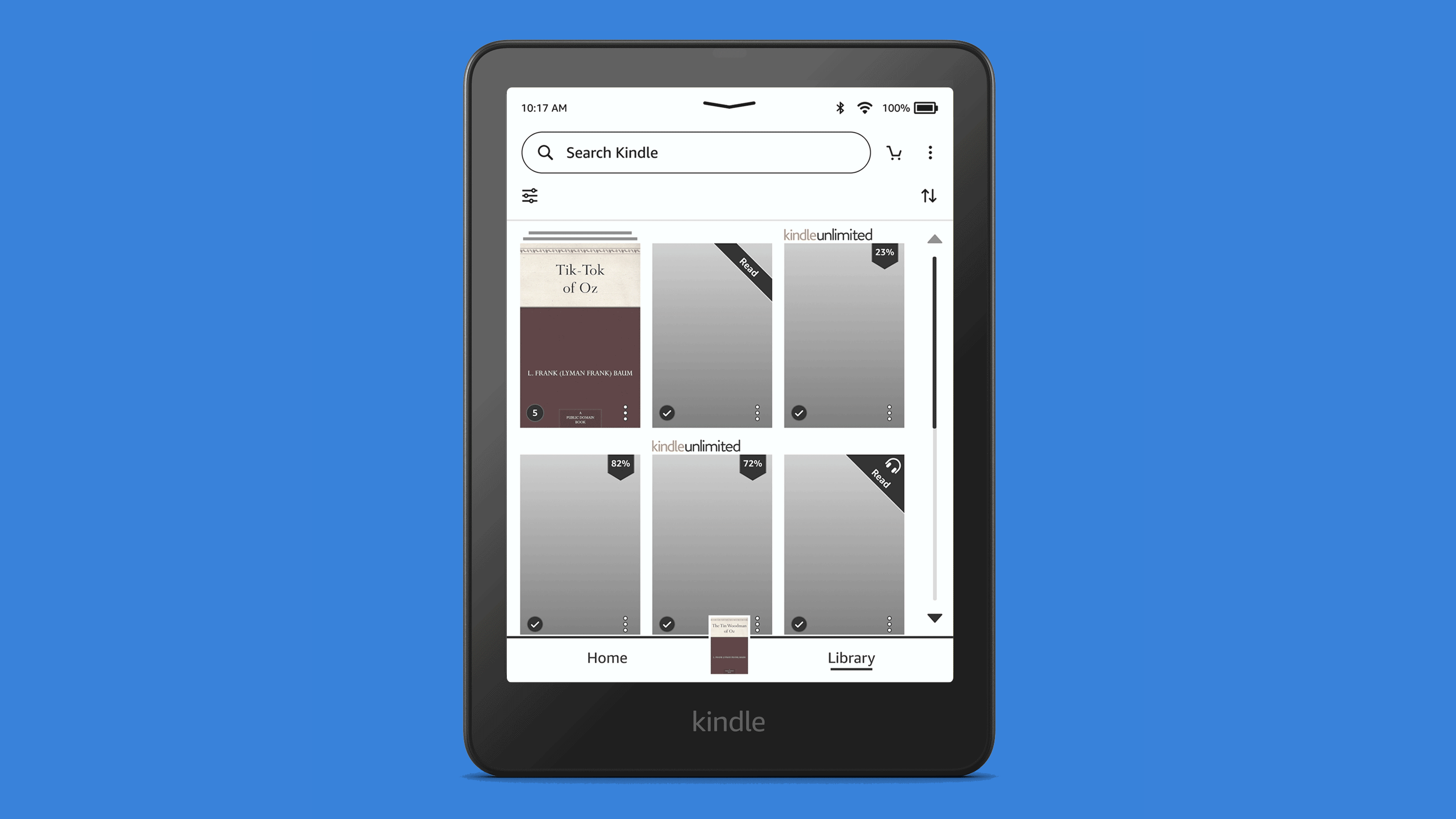 Moving GIF illustrating how to use the Recaps feature on a Kindle