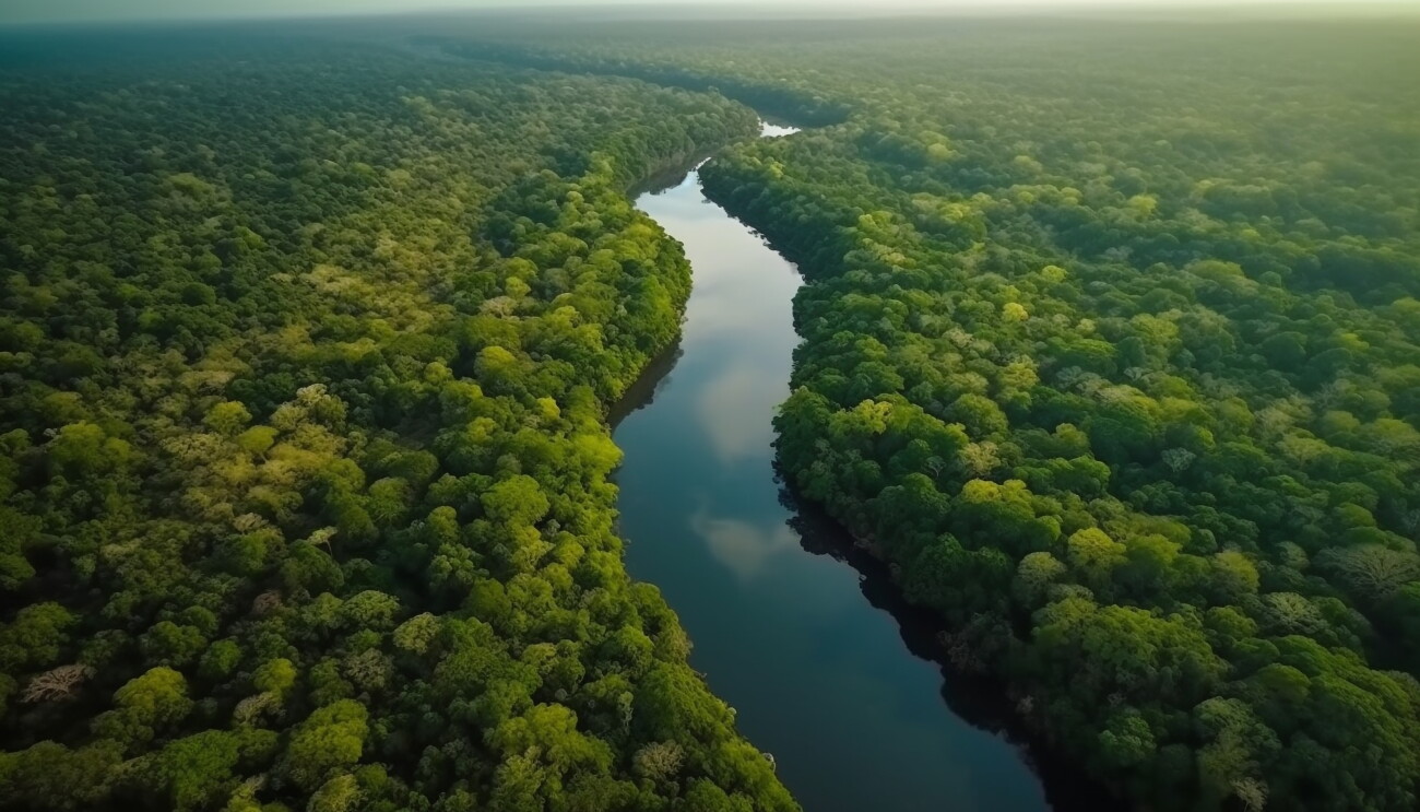 Foto del río Amazonas. 