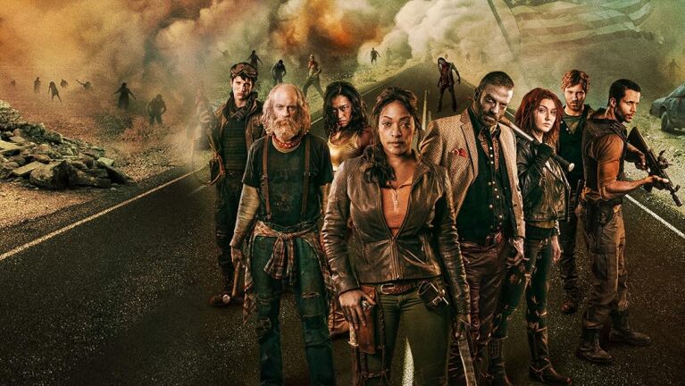 Ein Bild mit den Hauptdarstellern der Serie "Z-Nation".