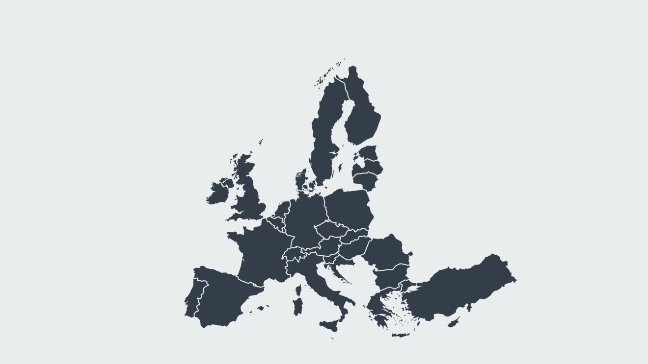 drawing of EU map