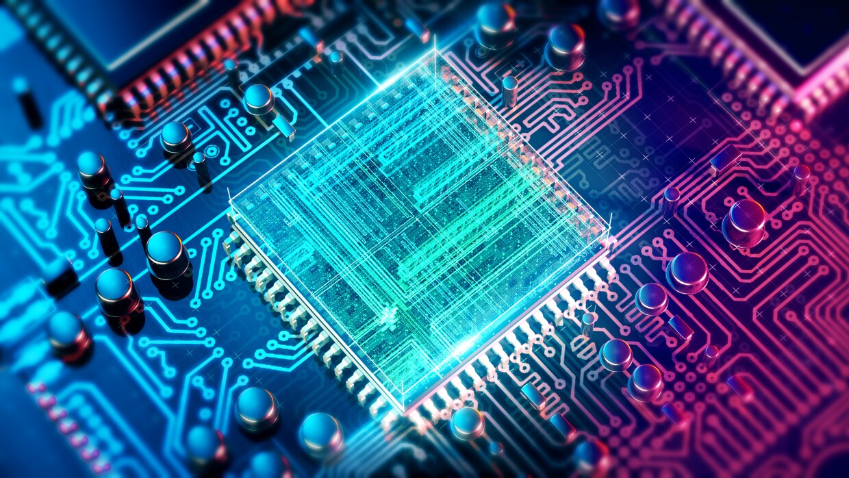 Circuit board in a range of colours