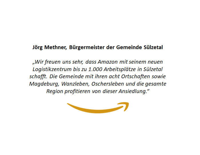 Zitate anlässlich der Eröffnung des neuen Logistikzentrums in Sülzetal
