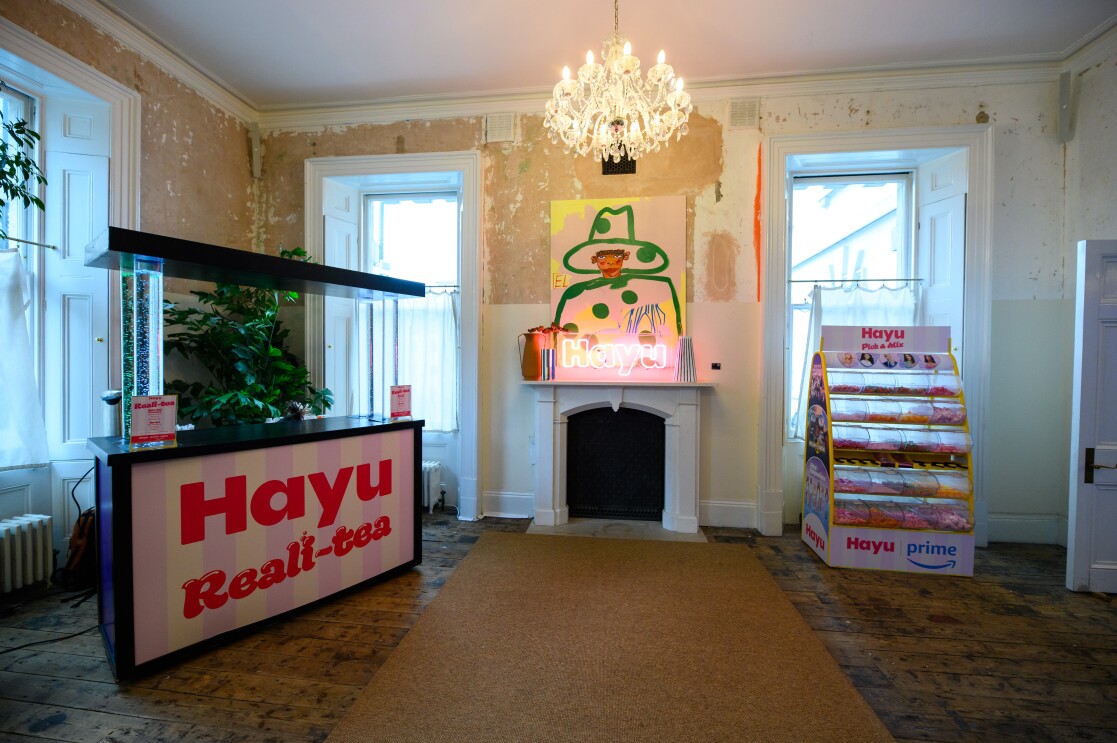 A Hayu pick n mix and bubble reali tea stand at PVP:Next Gen event