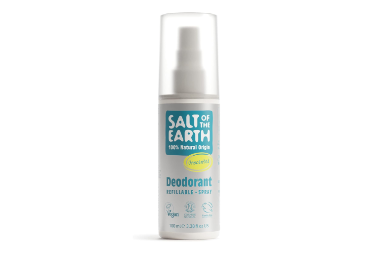A bottle of deodorant from Salt of The Earth