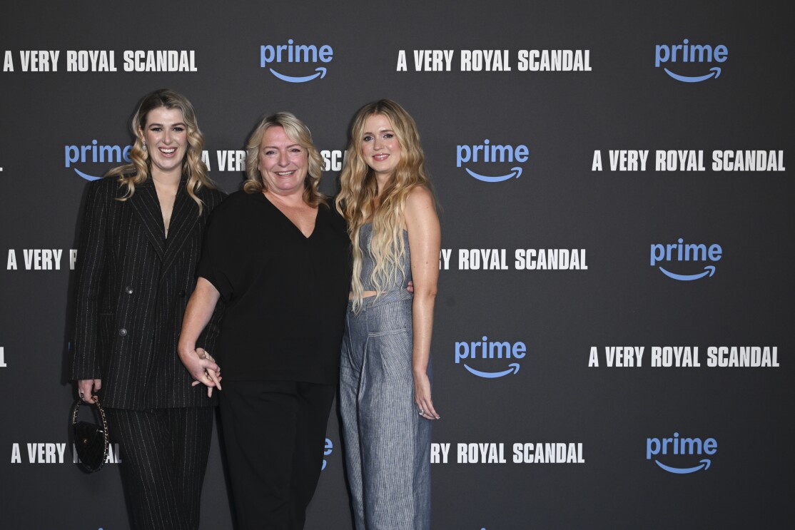 Honor Swinton Byrne, Claire Rushbrook and Sofia OxenhamA Very Royal Scandal, UK special Screening
