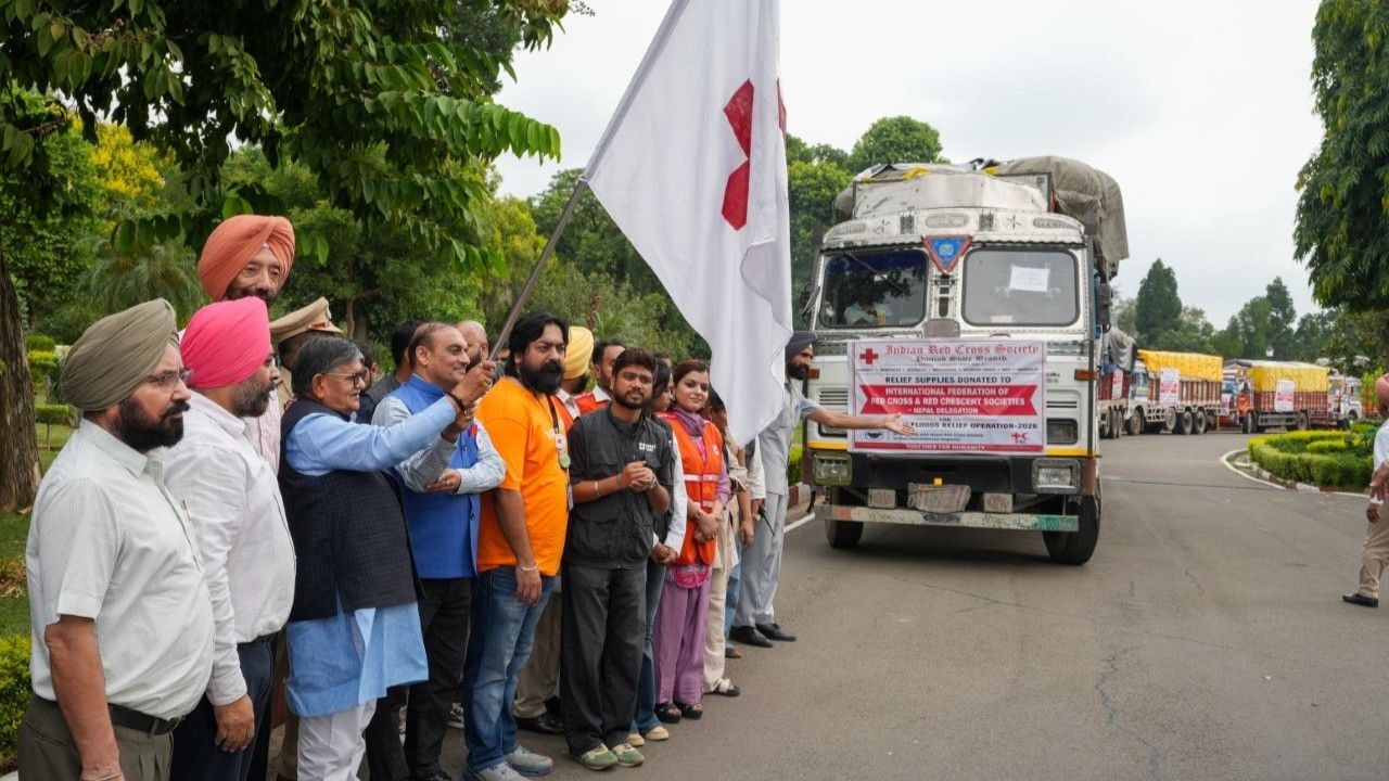 nepal relief flag off