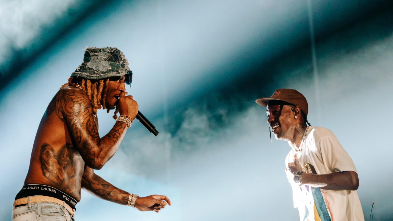An image of a performance in Rolling Loud 2022. 