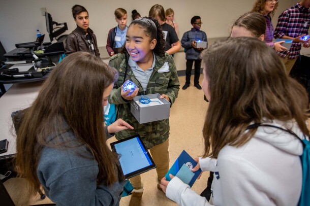Cleveland, Ohio STEM workshop at Amazon fulfillment center
