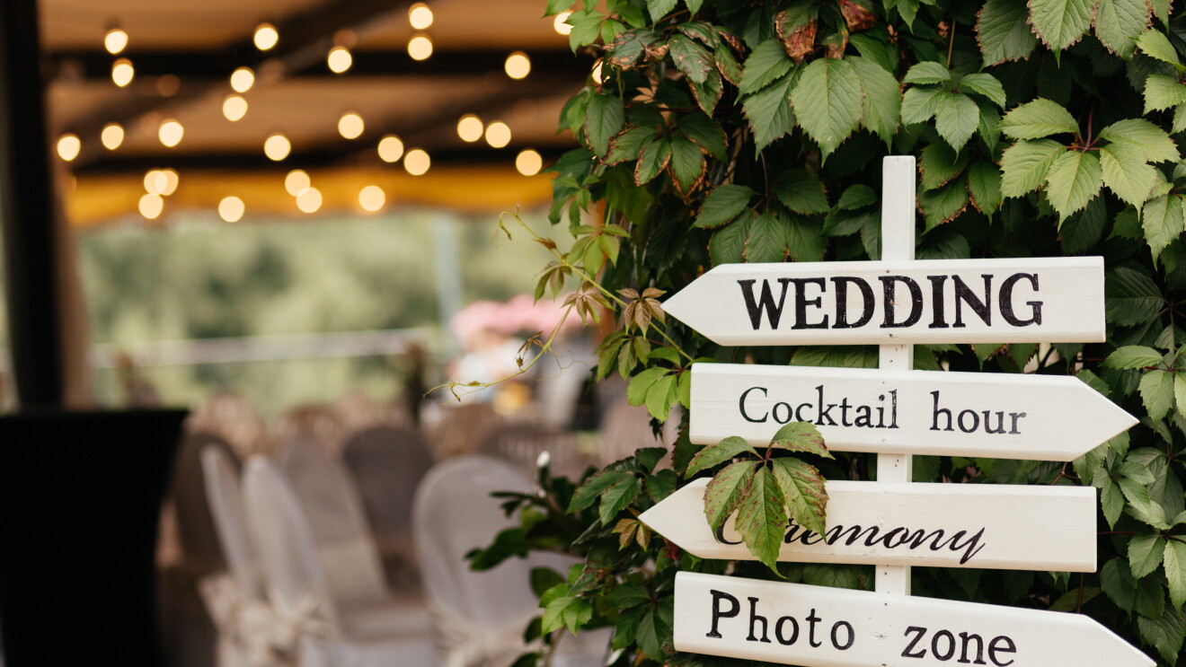 Entrance to wedding venue