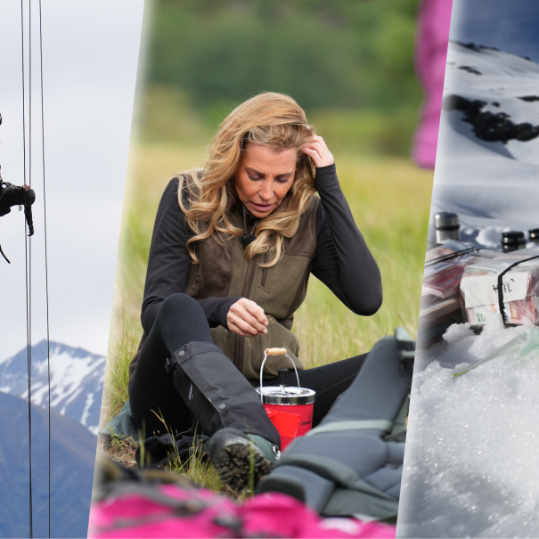 PV The Summit: Giulia Siegel sitzt erschöpft im Grass, 1 Million Euro liegen im Schnee
