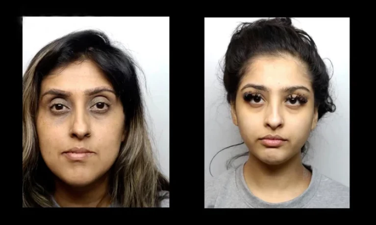 Mugshot of the mother and daughter killers
