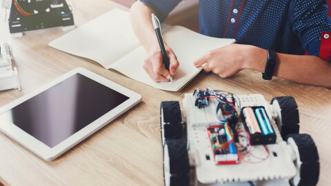 Student engaging in STEM education