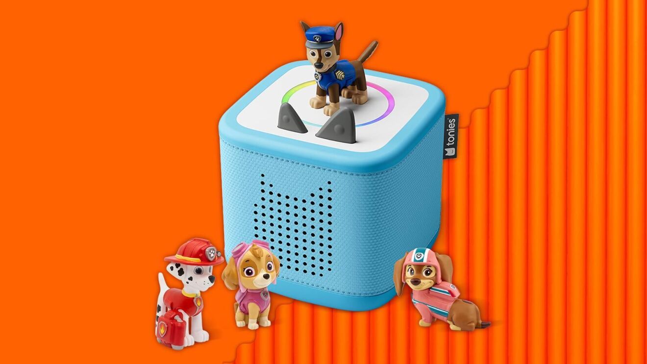 Toniebox audio player with Paw Patrol character figures