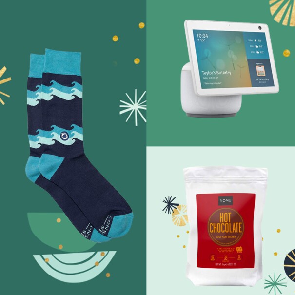 A collage of Climate Pledge Friendly items available to shop.