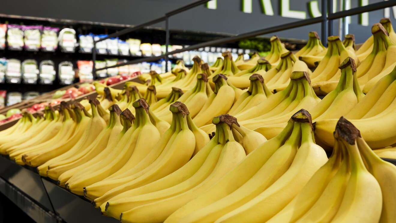 Food inside an Amazon Fresh grocery store in Woodland Hills, California.